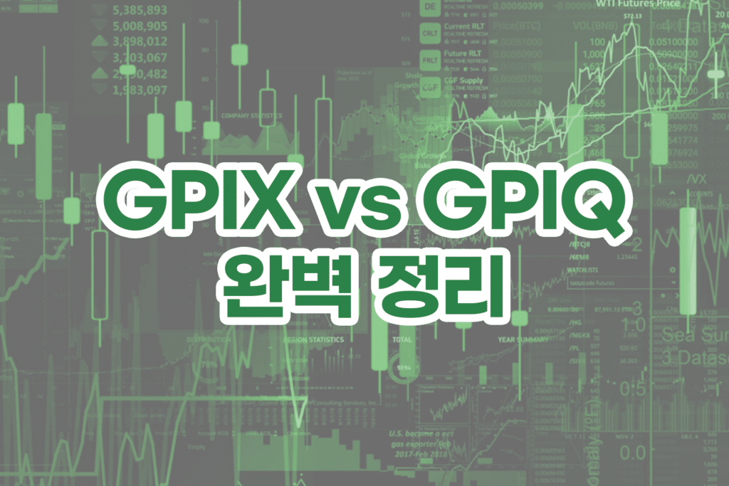 월배당 ETF GPIX vs GPIQ 2가지 완벽 정리 2 고배당 etf인 gpix gpiq를 정리해봅시다.